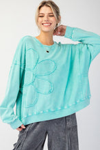 Load image into Gallery viewer, Easel Flower Patch Washed Terry Knit Pullover