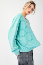 Load image into Gallery viewer, Easel Flower Patch Washed Terry Knit Pullover