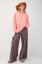 Load image into Gallery viewer, Easel Flower Patch Washed Terry Knit Pullover