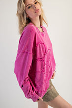 Load image into Gallery viewer, Easel Flower Patch Washed Terry Knit Pullover