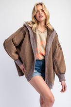 Load image into Gallery viewer, Easel Mineral Washed Terry Knit Cardigan