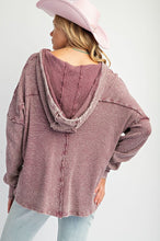Load image into Gallery viewer, Easel Washed Novelty Rib Knit Hoodie Pullover