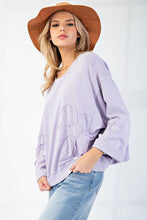 Load image into Gallery viewer, Easel Mineral Washed Flower Patch Pullover