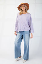 Load image into Gallery viewer, Easel Mineral Washed Flower Patch Pullover