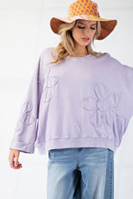 Load image into Gallery viewer, Easel Mineral Washed Flower Patch Pullover