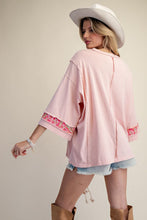 Load image into Gallery viewer, Easel Patch Front Mineral Washed Cotton Knit Top