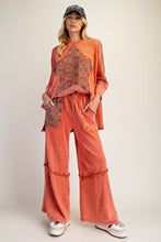 Load image into Gallery viewer, Easel Star Patch Detailing Washed Waffle Knit Top