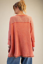 Load image into Gallery viewer, Easel Star Patch Detailing Washed Waffle Knit Top