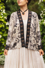 Load image into Gallery viewer, Market of Stars Honey & The Moon Pixie Duster Crop Kimono w/ Florals & Bees