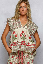 Load image into Gallery viewer, Pol Clothing V-Neck Floral Pattern Ruffle Sleeve Top