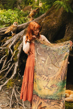 Load image into Gallery viewer, Market of Stars Woodland Wisdom Bohemian Scarf with Florals, Rabbit & Moths