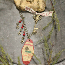 Load image into Gallery viewer, The Primitive Peddler Ticket To The North Pole Charm'd Necklace