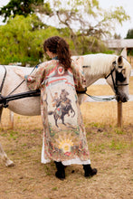 Load image into Gallery viewer, Market of Stars Love Revolution Opera Duster Kimono Robe w/ horse & florals