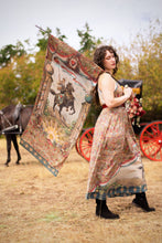 Load image into Gallery viewer, Market of Stars Love Revolution Bohemian Scarf with sun, horse, & florals