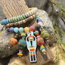 Load image into Gallery viewer, The Primitive Peddler Nutcrackers On Parade Charm'd Stretch Bracelet Set