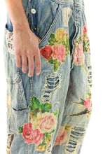 Load image into Gallery viewer, Magnolia Pearl Floral App Overall Washed Indigo