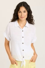 Load image into Gallery viewer, XCVI Gauze Teagan Tie Top