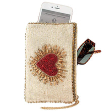 Load image into Gallery viewer, Mary Frances Heart Burst Crossbody Phone Bag