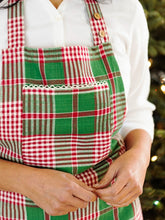 Load image into Gallery viewer, April Cornell Holly Plaid Chef Apron