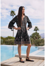 Load image into Gallery viewer, Johnny Was Faye Kimono Sleeve Flounce Dress