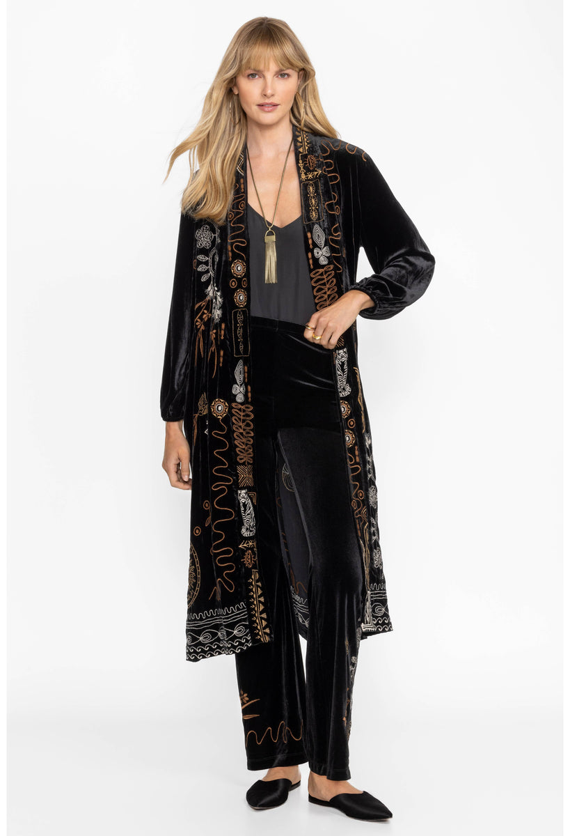 Johnny Was Velvet Bishop Sleeve Kimono Coat Jenai – The Colony Shop