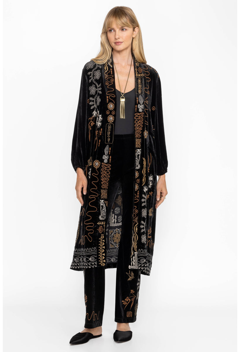 Johnny Was Velvet Bishop Sleeve Kimono Coat Jenai – The Colony Shop