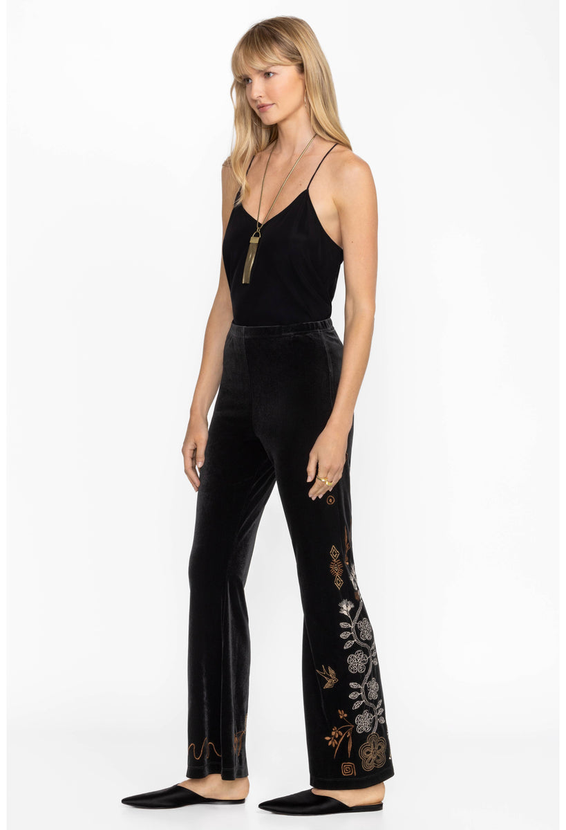 Johnny Was Stretch Velvet Baby Boot Legging Jenai The Colony Shop