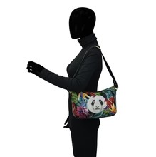 Load image into Gallery viewer, Anuschka Everyday Shoulder Hobo Happy Panda