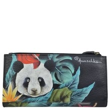 Load image into Gallery viewer, Anuschka Two Fold RFID Wallet Happy Panda
