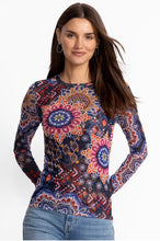 Load image into Gallery viewer, Johnny Was Natalie Long Sleeve Mesh Tee