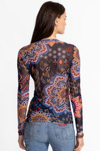 Load image into Gallery viewer, Johnny Was Natalie Long Sleeve Mesh Tee