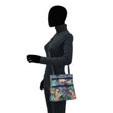 Load image into Gallery viewer, Anuschka Medium Crossbody With Double Zip Pockets Jungle Queen