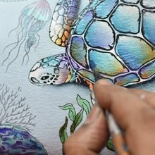 Load image into Gallery viewer, Slim Crossbody With Front Zip Underwater Beauty