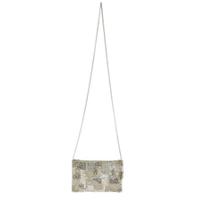 Load image into Gallery viewer, Mary Frances Silver Maze Crossbody Phone Bag