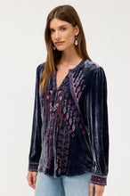 Load image into Gallery viewer, Johnny Was Velvet Button Front Blouse