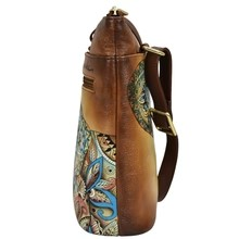 Load image into Gallery viewer, Anuschka Organizer Crossbody With Extended Side Zipper Elephant Mandala