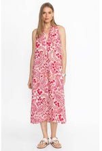 Load image into Gallery viewer, Johnny Was Criss Cross Linen Dress Lillet