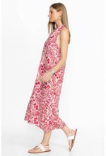 Load image into Gallery viewer, Johnny Was Criss Cross Linen Dress Lillet