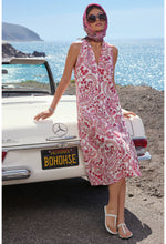 Load image into Gallery viewer, Johnny Was Criss Cross Linen Dress Lillet