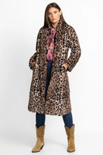 Load image into Gallery viewer, Johnny Was Leopard Long Faux Fur Jacket