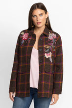 Load image into Gallery viewer, Johnny Was Garnet Plaid Shirt Jacket