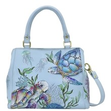 Load image into Gallery viewer, Anuschka Multi Compartment Satchel Underwater Beauty