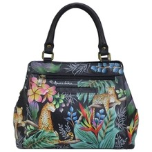 Load image into Gallery viewer, Anuschka Multi Compartment Satchel Jungle Queen