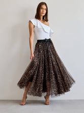 Load image into Gallery viewer, CHOKLATE PARIS Aria skirt in leopard-print tulle
