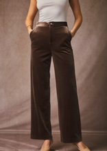 Load image into Gallery viewer, CHOKLATE PARIS High-waisted straight-cut velvet trousers
