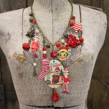 Load image into Gallery viewer, The Primitive Peddler Elf On The Shelf Charm'd Necklace

