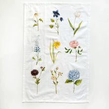 Load image into Gallery viewer, Emily Lex Studio Garden flowers cotton flour sack tea towel
