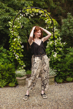 Load image into Gallery viewer, Market of Stars Honey &amp; The Moon Linen Crop Artist Pant w/ Boho Floral Print
