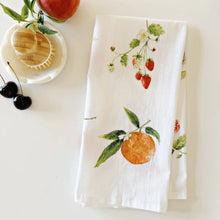 Load image into Gallery viewer, Emily Lex Studio Fruit cotton flour sack tea towel
