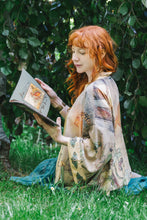 Load image into Gallery viewer, Market of Stars Lovelight Pixie Cropped Kimono w/ woodland swallow &amp; stars
